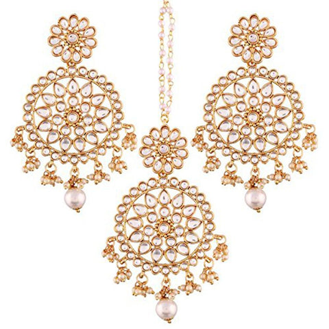 Aheli White Earrings