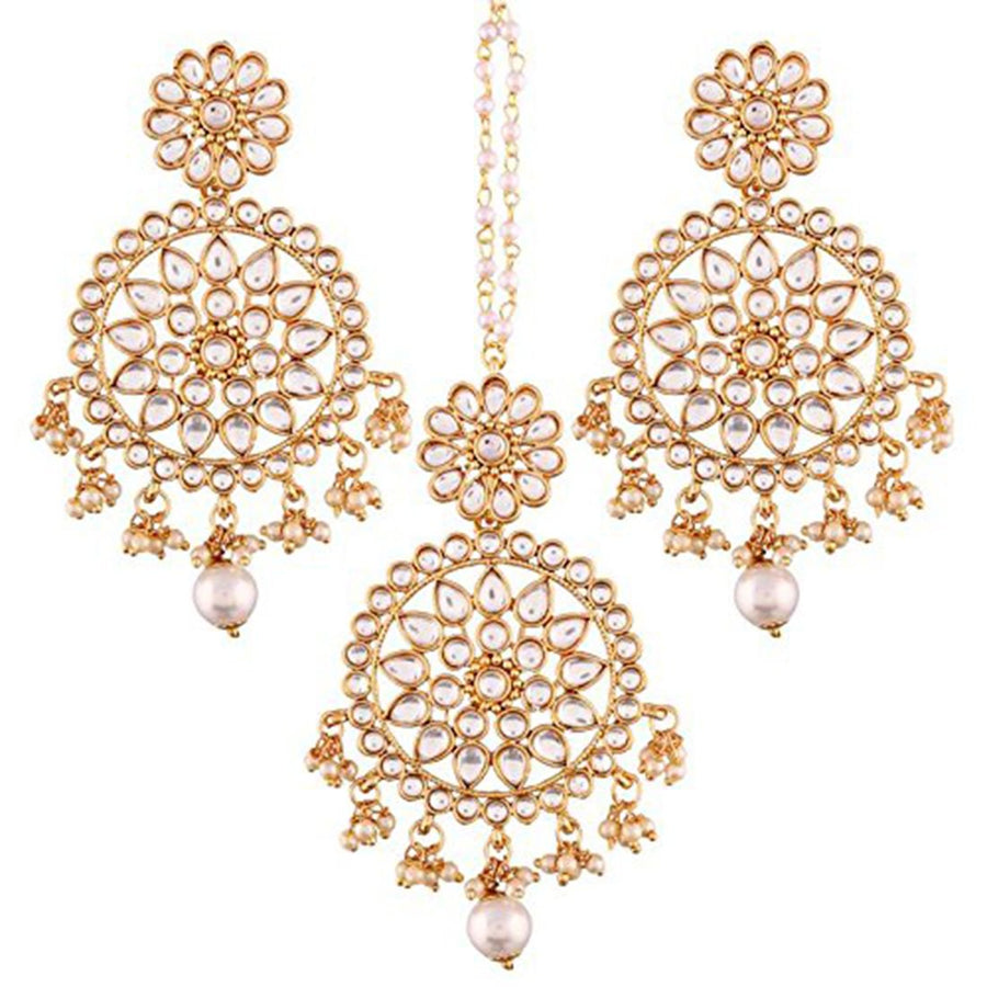 Aheli White Earrings