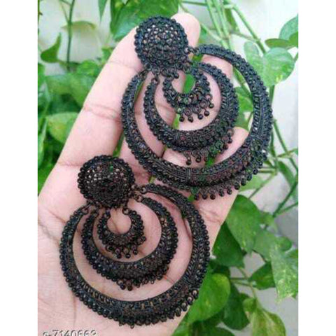 Black Jhumka Earrings