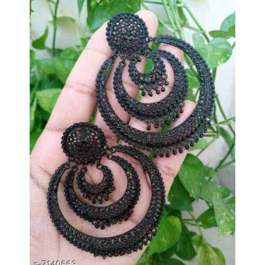 Black Jhumka Earrings
