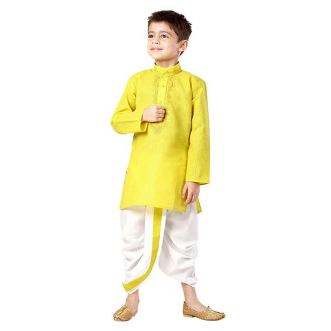 Cellora Yellow Cotton Ethnic Set