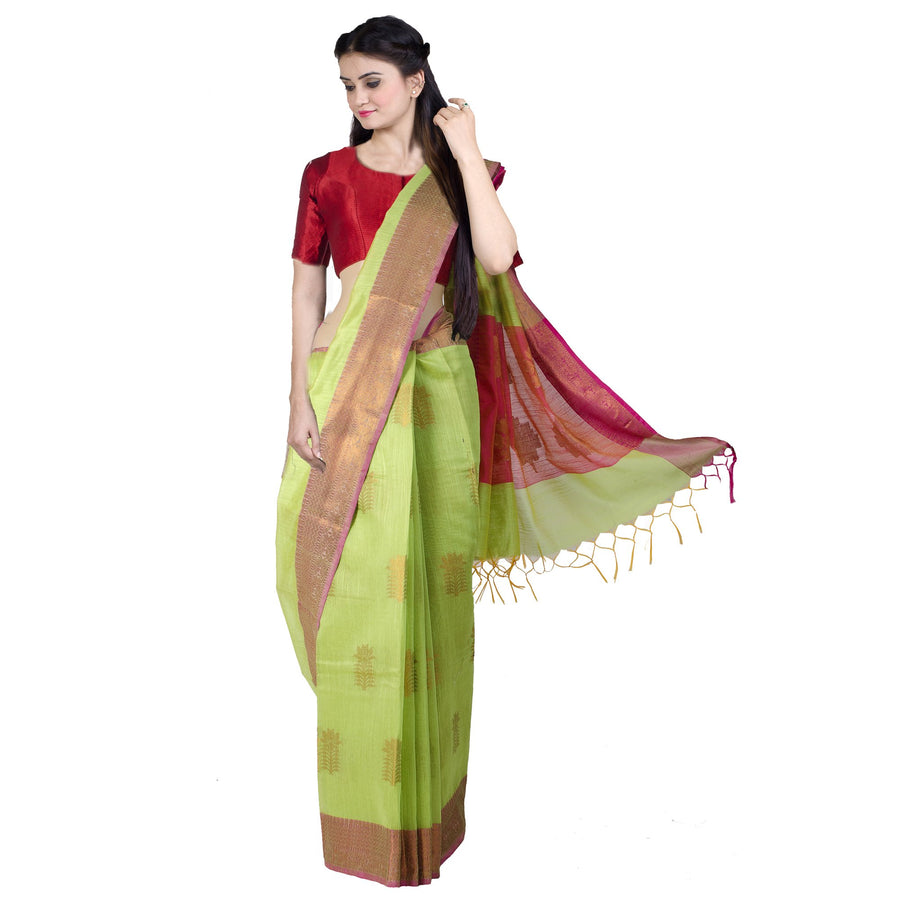 Chandrakala Blue Banarasi Silk Saree