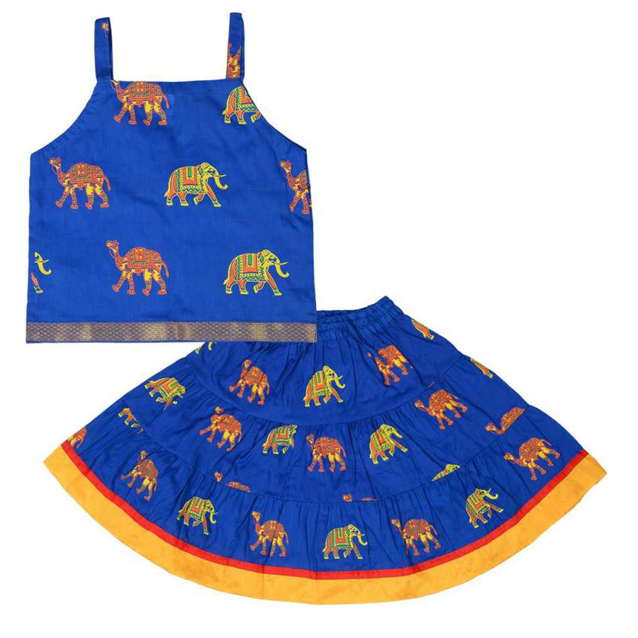 Chandrakala Blue Ethnic Set