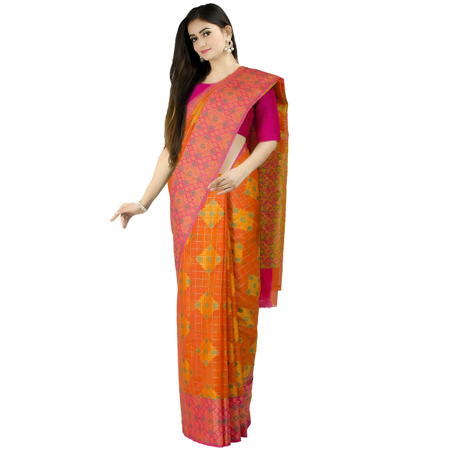 Chandrakala Gold Banarasi Silk Saree