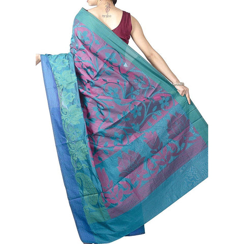 Chandrakala Blue Banarasi Silk Saree