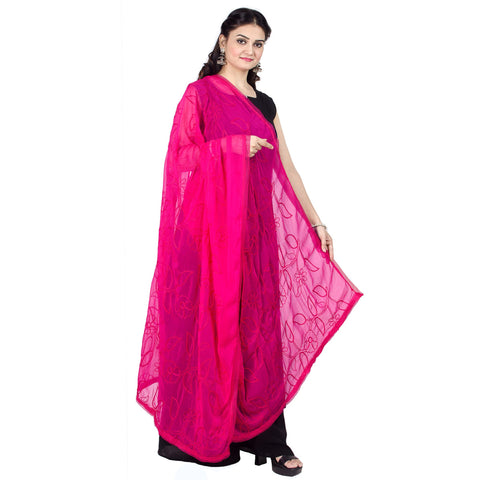 Chandrakala Pink Chiffon Dupatta