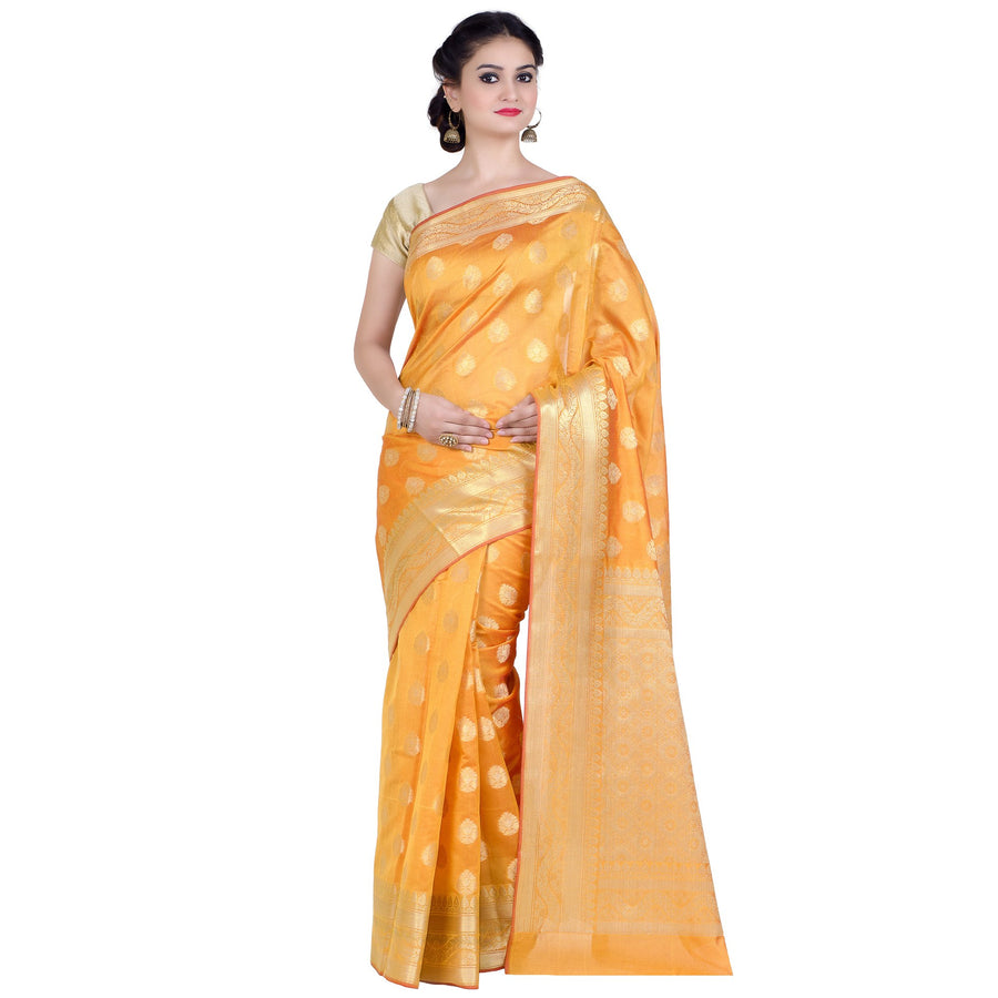 Chandrakala Purple Banarasi Silk Saree