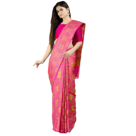 Chandrakala Red Banarasi Silk Saree