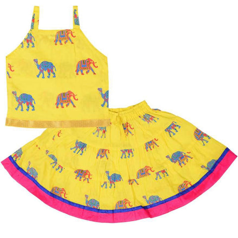 Chandrakala Yellow Ethnic Set