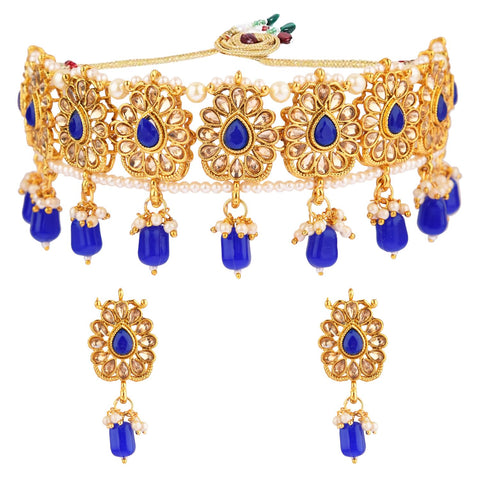 Efulgenz Blue Jewellery Set