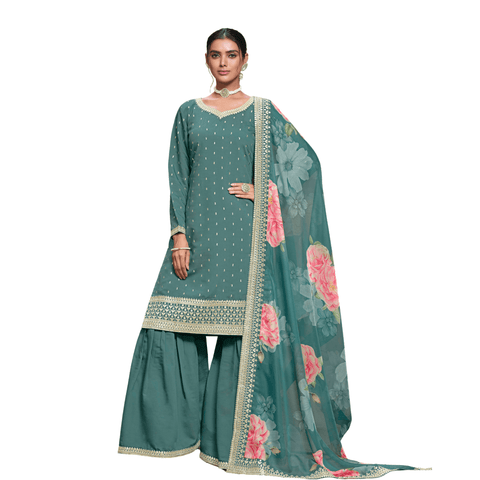 Happy Fashion Turquoise Salwar Suit