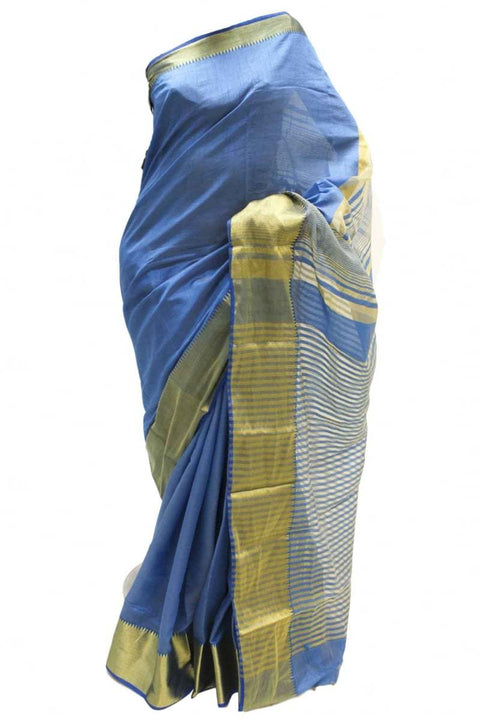Krishna Sarees Blue Art Silk Saree