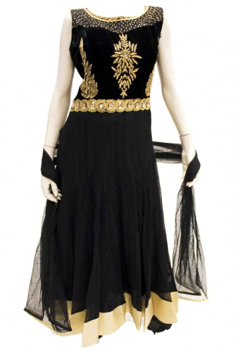 Krishna Sarees Gold Salwar Suit