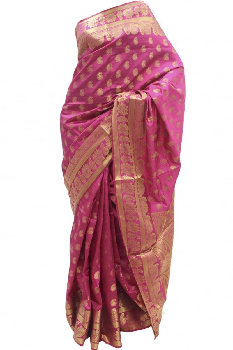 Krishna Sarees Gold Silk Saree