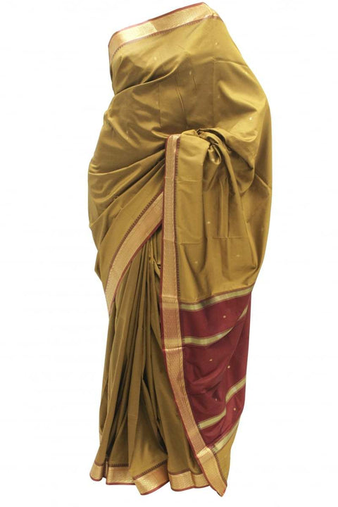 Krishna Sarees Maroon Art Silk Saree