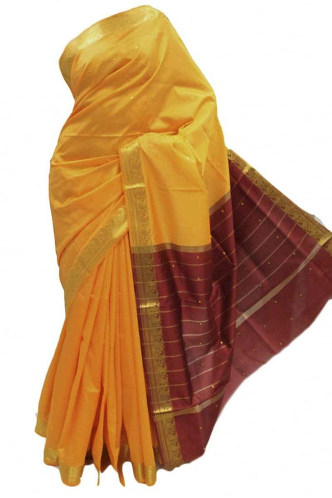 Krishna Sarees Maroon Art Silk Saree