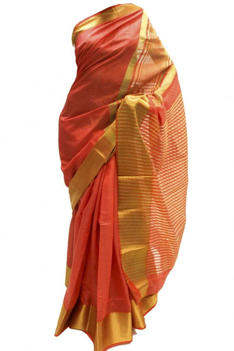 Krishna Sarees Red Art Silk Saree