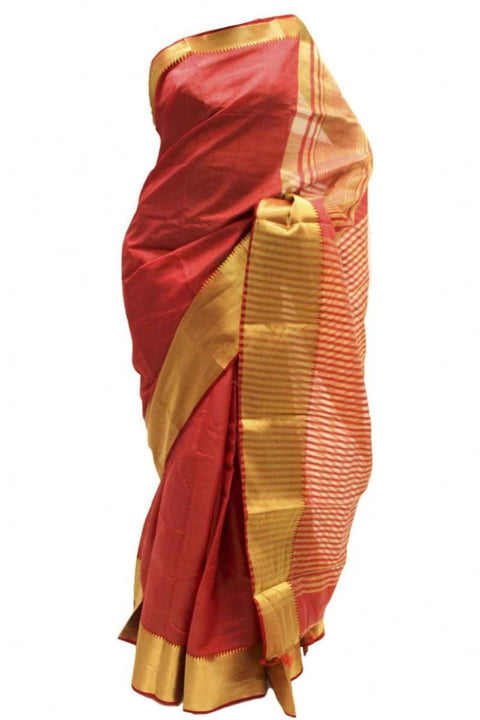Krishna Sarees Red Art Silk Saree