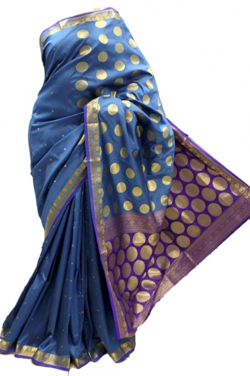 Krishna Sarees Teal Art Silk Saree