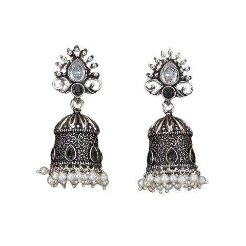 Lovenspire Black Jhumka Earrings
