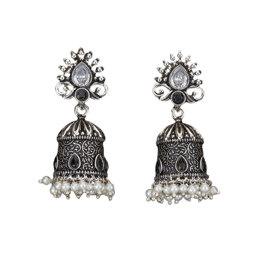 Lovenspire Black Jhumka Earrings