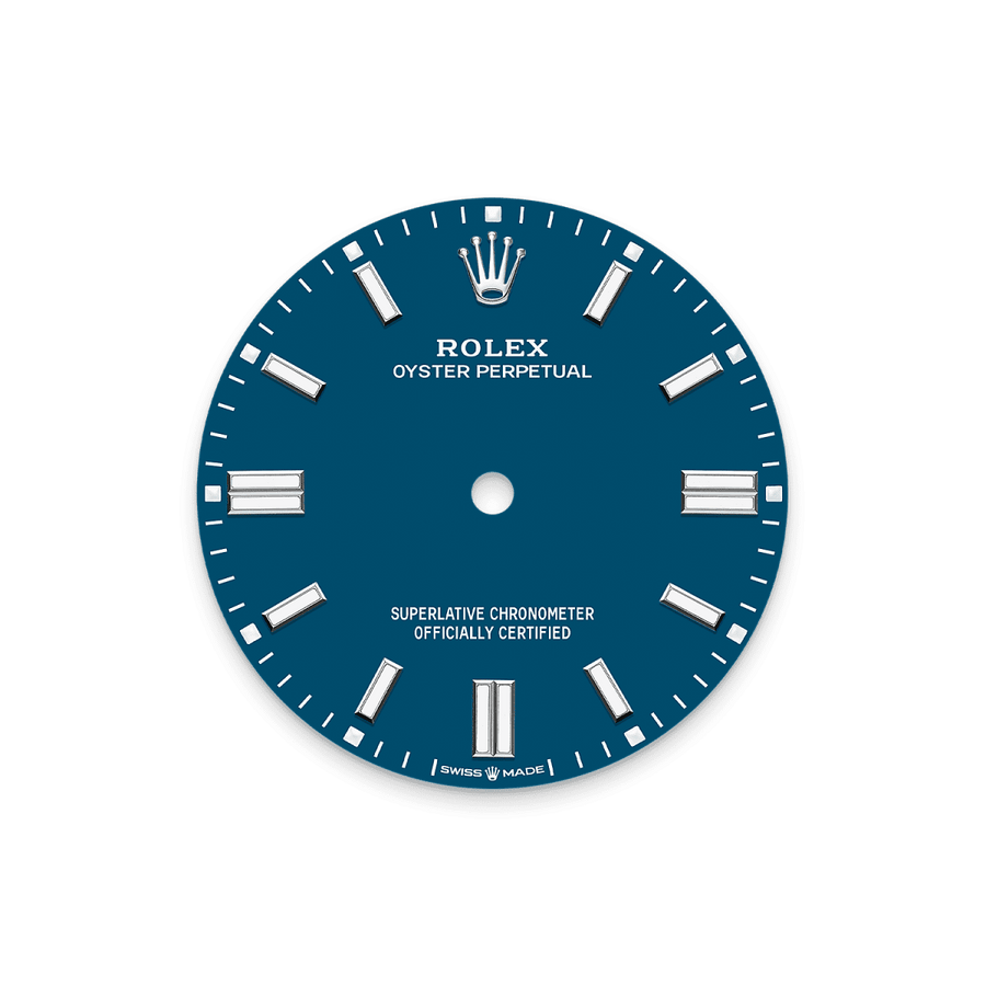 Unworn 2025, Oyster Perpetual, Oystersteel 41mm, Blue dial, Domed Oyster, Ref# 134300-0009, box and papers