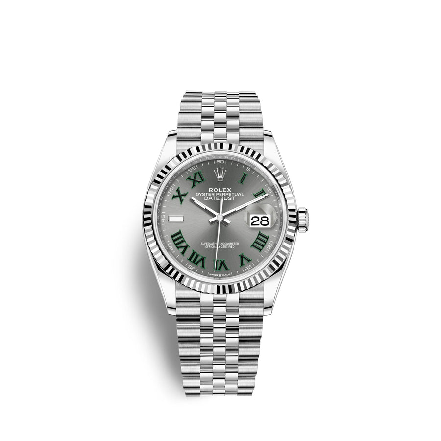 Datejust 36, Stainless Steel and 18k White Gold, 36mm, Ref# 126234-0045