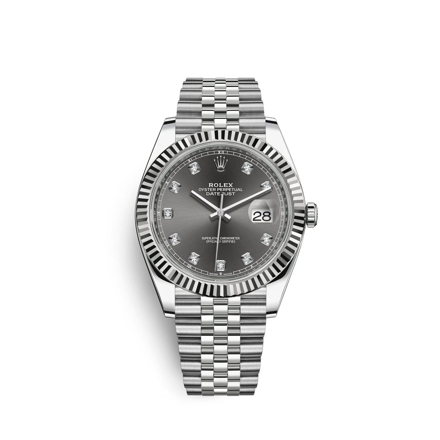 Datejust 41, Stainless Steel and 18k White Gold, 41mm, Ref# 126334-0006