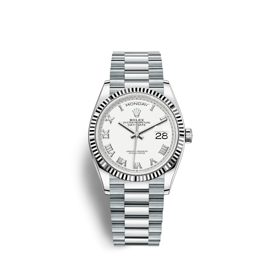 Day-Date, 36mm, Platinum, Ref# 128236-0007