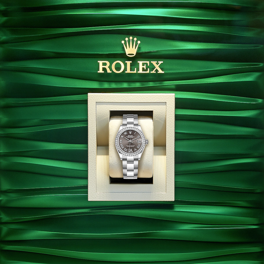 Datejust 31, Oystersteel, 18kt White Gold and diamonds, Ref# 278384RBR-0031