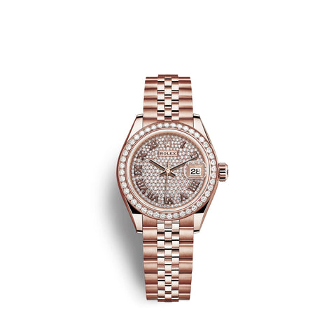 Lady-Datejust 28, 18kt Everose Gold and diamonds, Ref# 279135RBR-0022