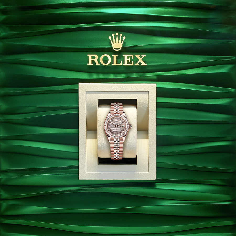 Lady-Datejust 28, 18kt Everose Gold and diamonds, Ref# 279135RBR-0022