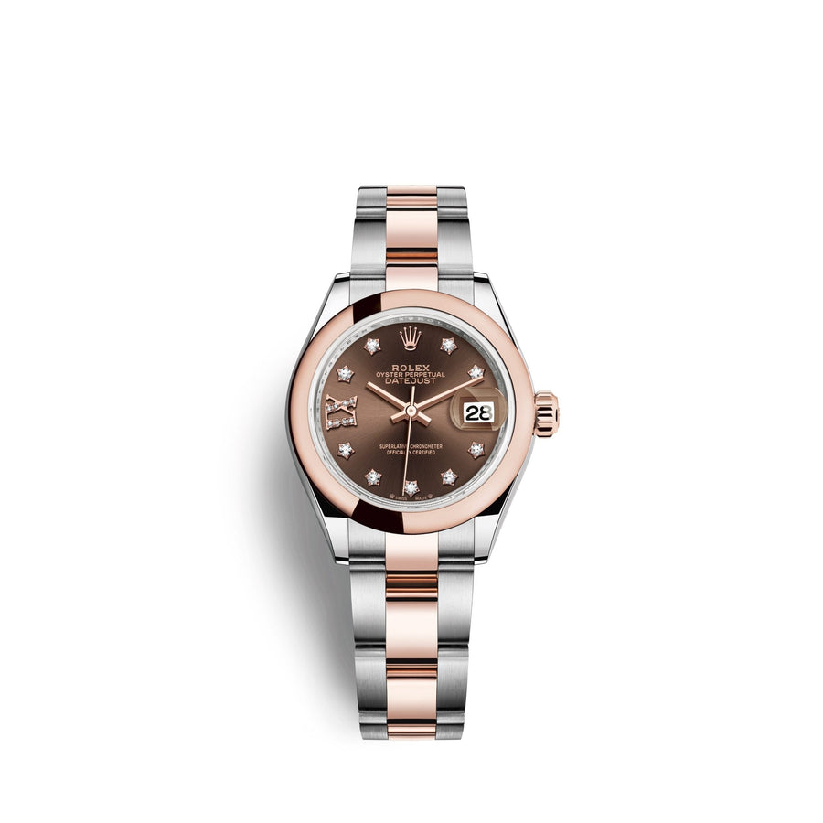 Lady-Datejust 28, Oystersteel and 18k Everose Gold, Ref# 279161-0004