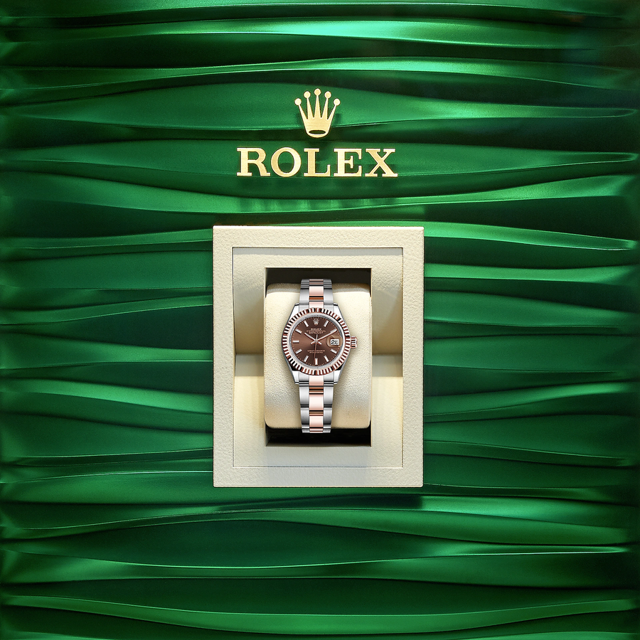 Lady-Datejust 28, Oystersteel and 18k Everose Gold, Ref# 279171-0018