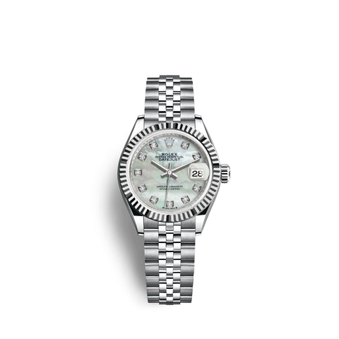 Lady-Datejust 28, Oystersteel and 18k White Gold, Ref# 279174-0009