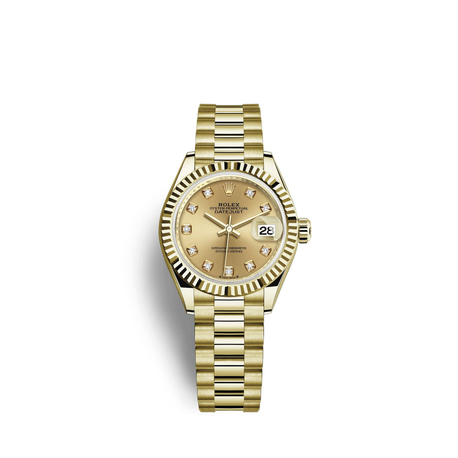 Lady-Datejust 28, 18k Yellow Gold, Ref# 279178-0017