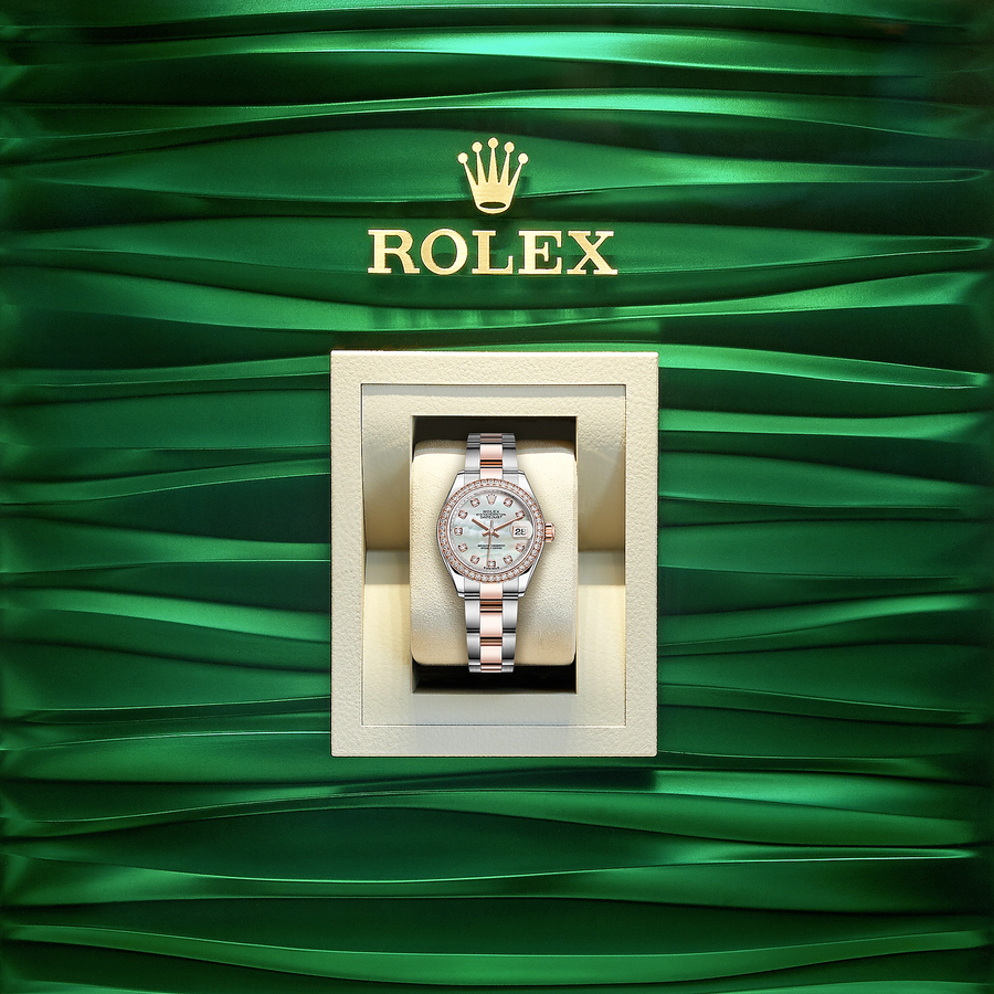 Lady-Datejust 28, Oystersteel and 18k Everose Gold, Ref# 279381RBR-0014