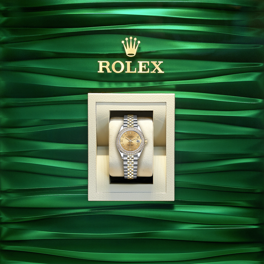 Lady-Datejust 28, Oystersteel and 18k Yellow Gold, Ref# 279383RBR-0009