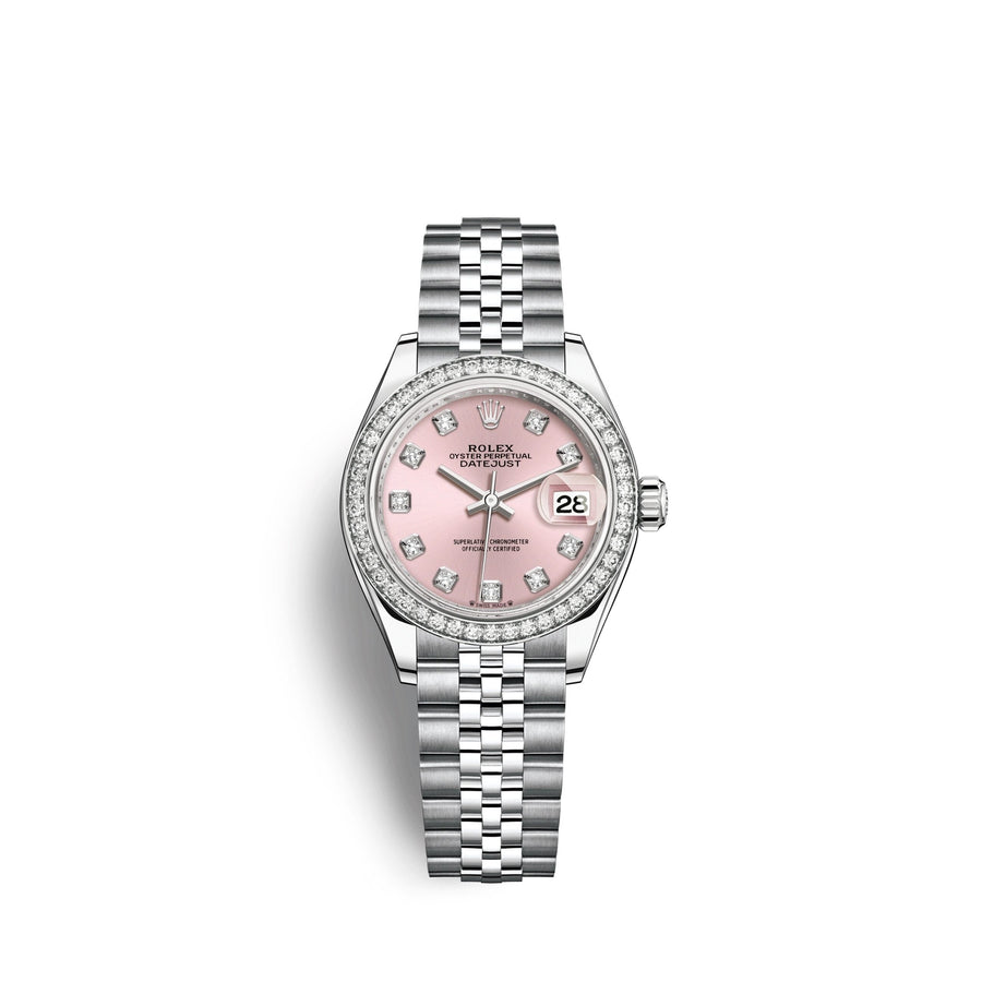 Lady-Datejust 28, Oystersteel and 18k White Gold, Ref# 279384RBR-0003