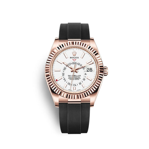 Sky-Dweller 42mm, 18k Everose Gold, Oysterflex, Ref# 326235-0004