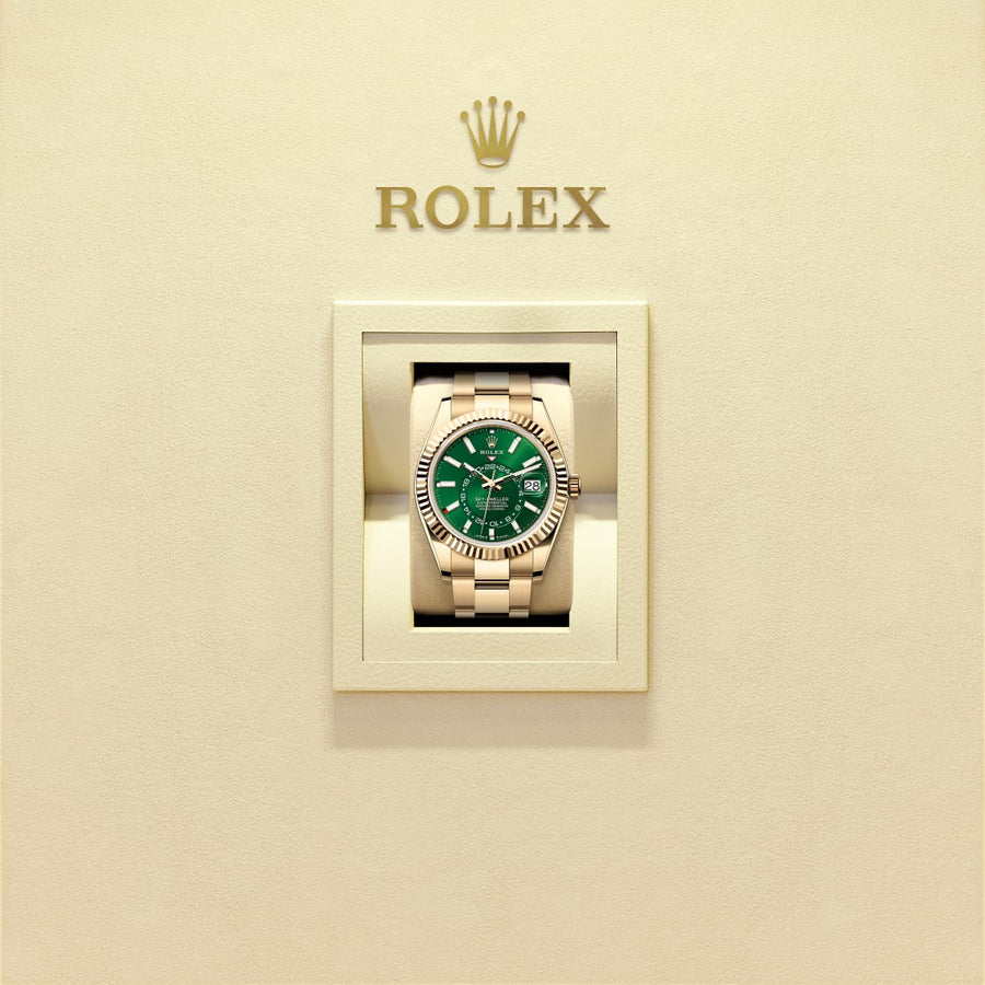 Unworn 2025, Sky-Dweller, 42mm, 18k Yellow Gold, Ref# 336938-0007, box & papers