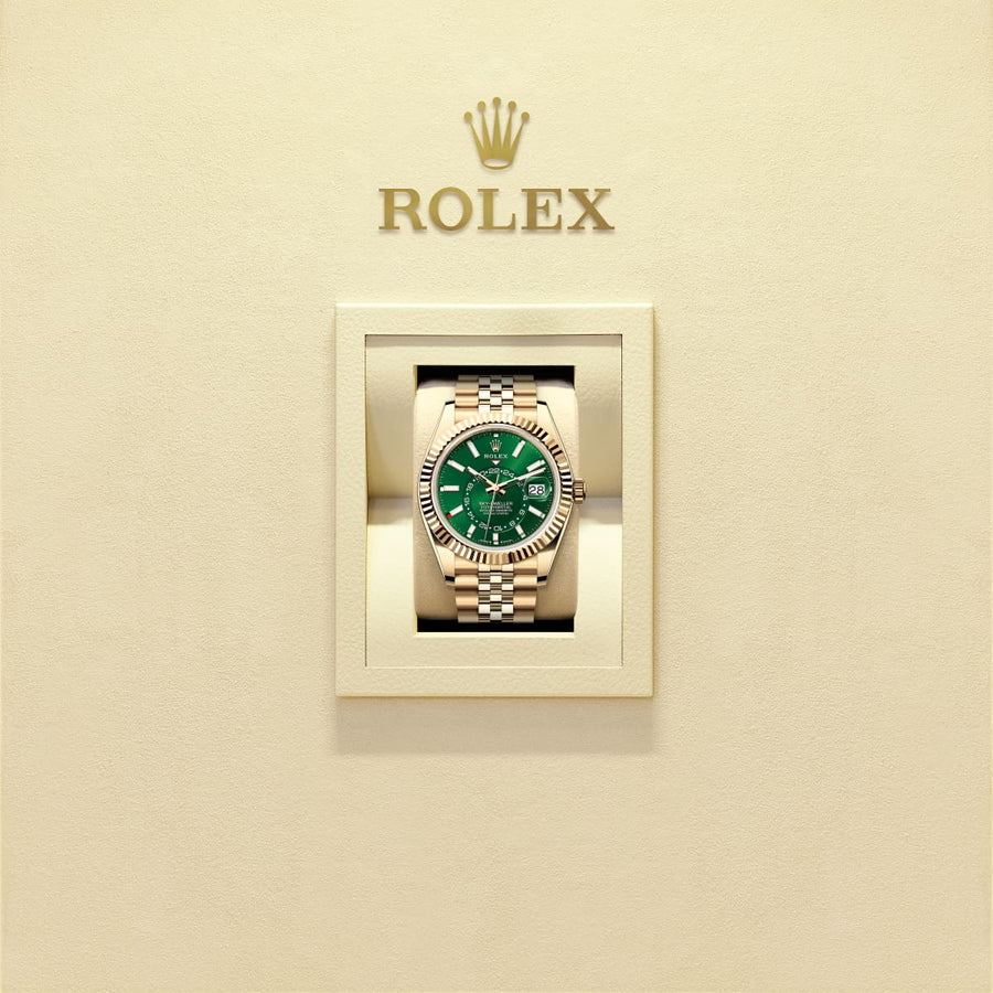 Unworn 2025, Sky-Dweller, 42mm, 18k Yellow Gold, Ref# 336938-0008, box & papers