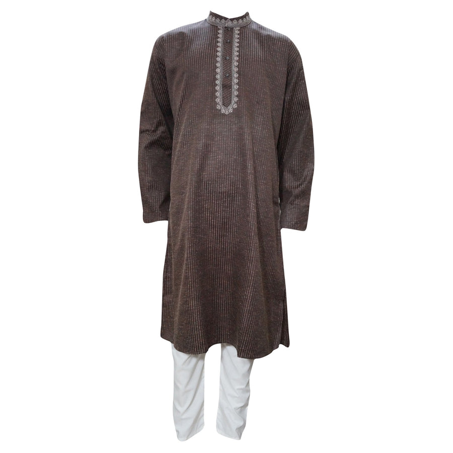Mogul Interior Brown Cotton Kurta Set