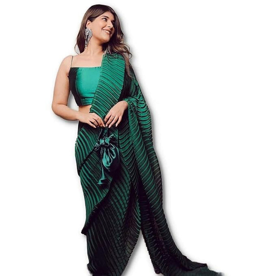 Nishtha Chadda Satin Saree