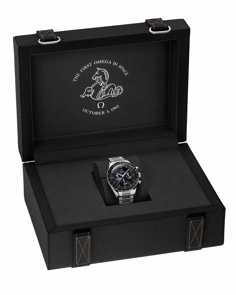 Unworn, Speedmaster First in Space, Co-Axial Chronograph, 39,7mm, Ref# 310.30.40.50.06.001, box and papers