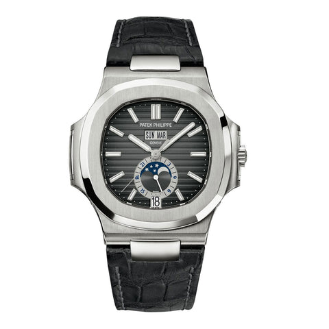 Nautilus Annual Calendar, Moon Phases Watch, Stainless Steel, 40,5 mm, Ref# 5726A-001