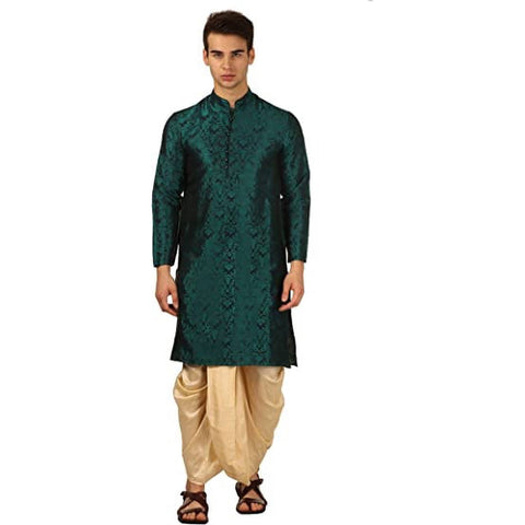 Royal Kurta Green Silk Kurta Set