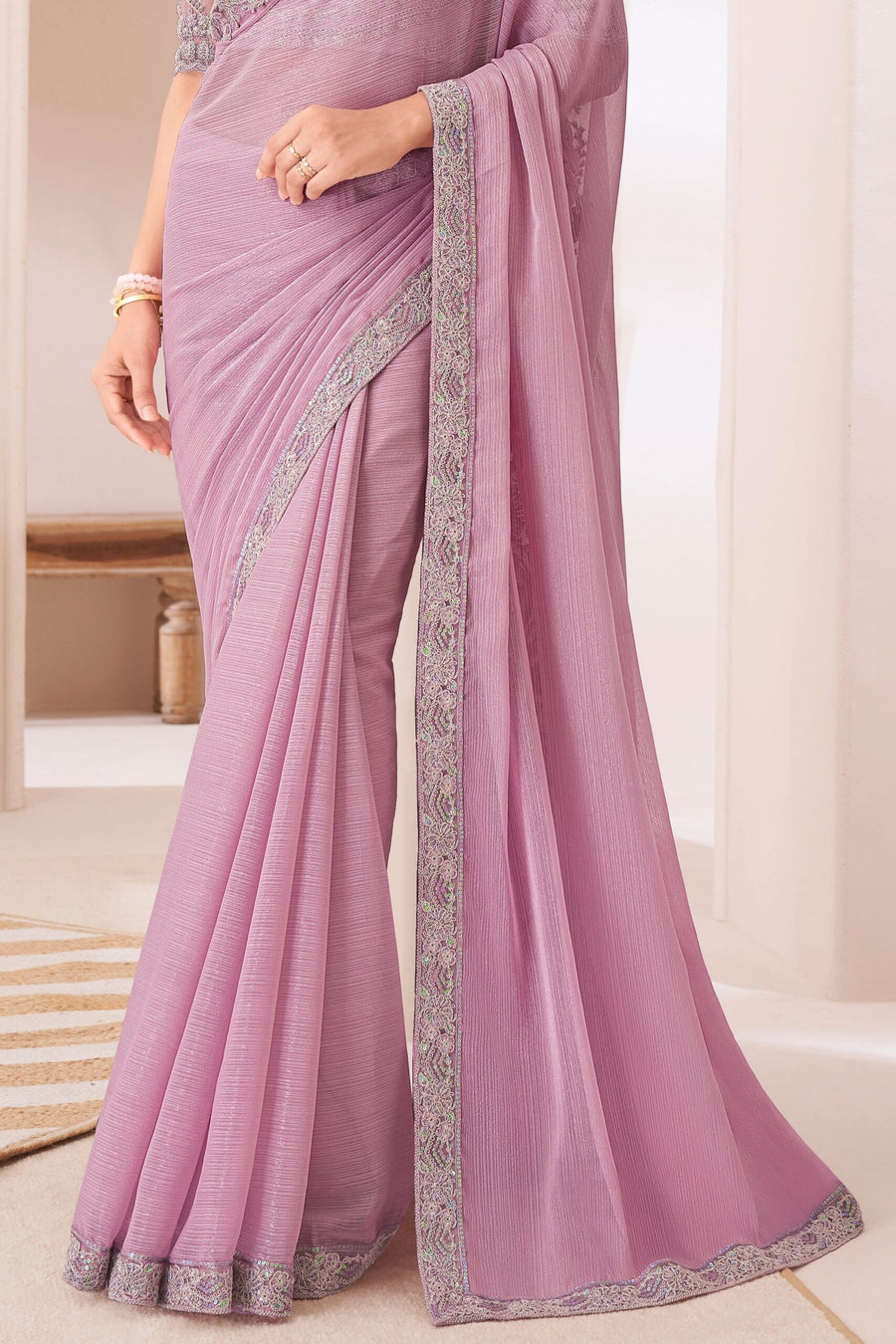 Saree Buta Chiffon Embroidered Saree - view 4
