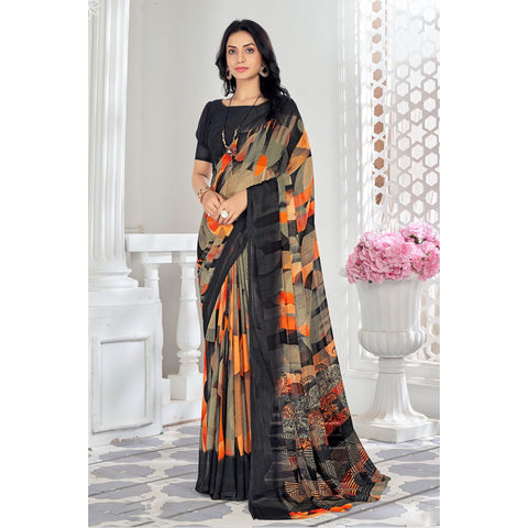 Saree Buta Multicolor Chiffon Saree