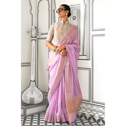 Saree Buta Purple Chiffon Saree